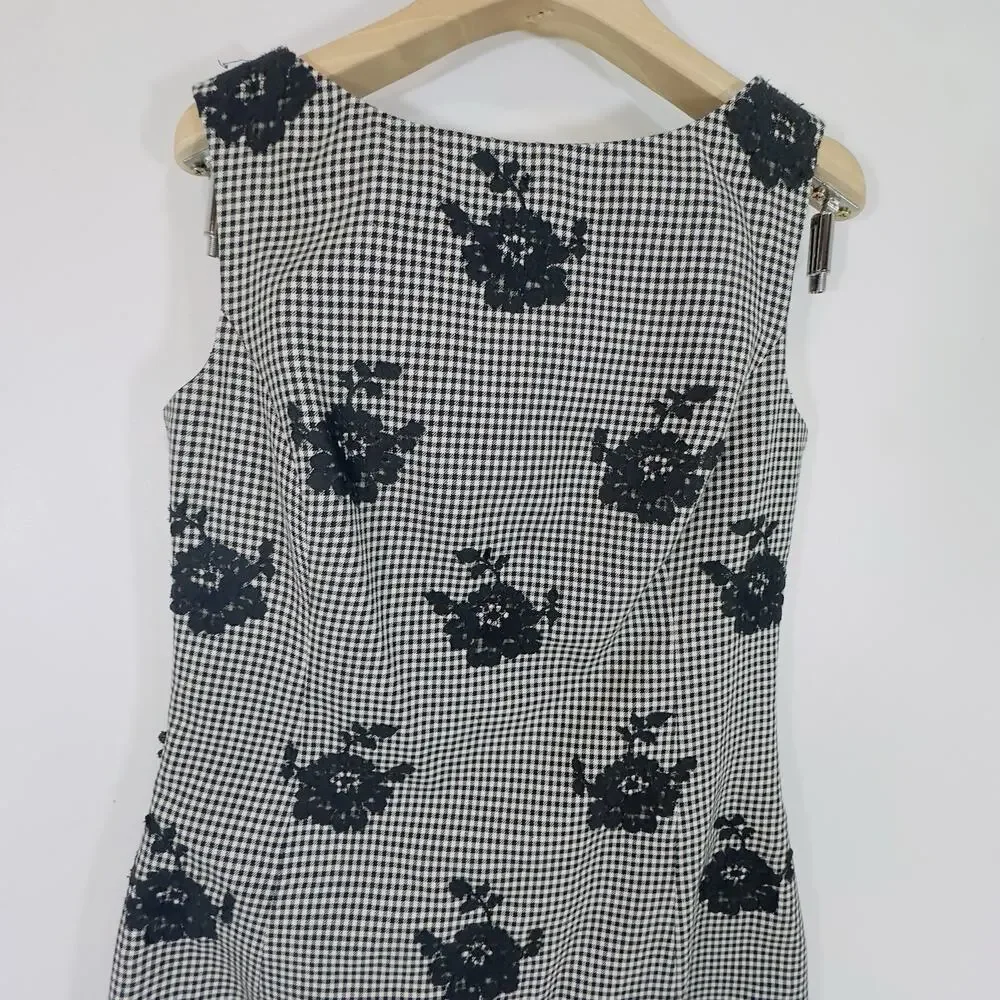 Oscar de la Renta Wool BlendHerringbone Sheath Dress Sz10 Runs Small - Picture 4 of 10